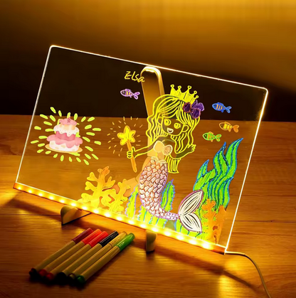 🎁 Pizarra Lampara LED Acrílica + 7 Colores 🌈