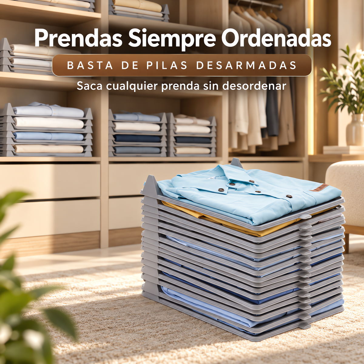 ORGANIZADOR DE CAMISAS SET X 5