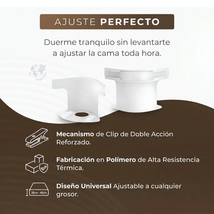 Sistema Premium de Sujeción para Sábanas - 4 Unidades