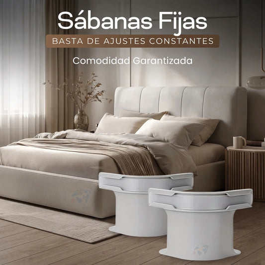 Sistema Premium de Sujeción para Sábanas - 4 Unidades