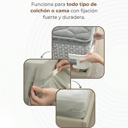 Sistema Premium de Sujeción para Sábanas - 4 Unidades