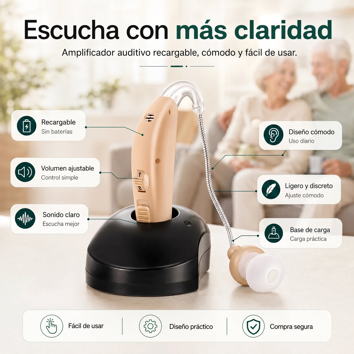 VividPro™ - Escucha con Total Claridad - RECARGABLE
