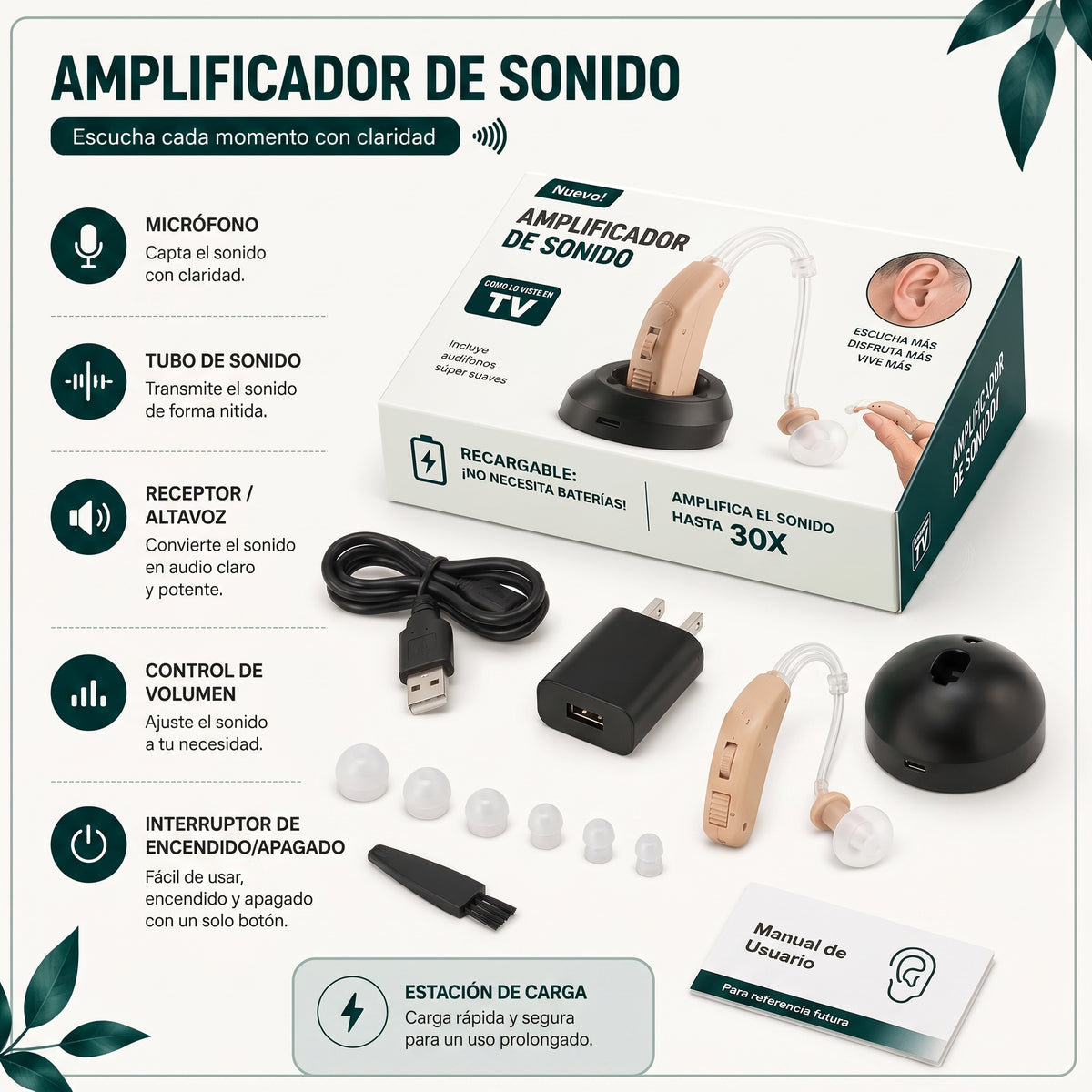 VividPro™ - Escucha con Total Claridad - RECARGABLE
