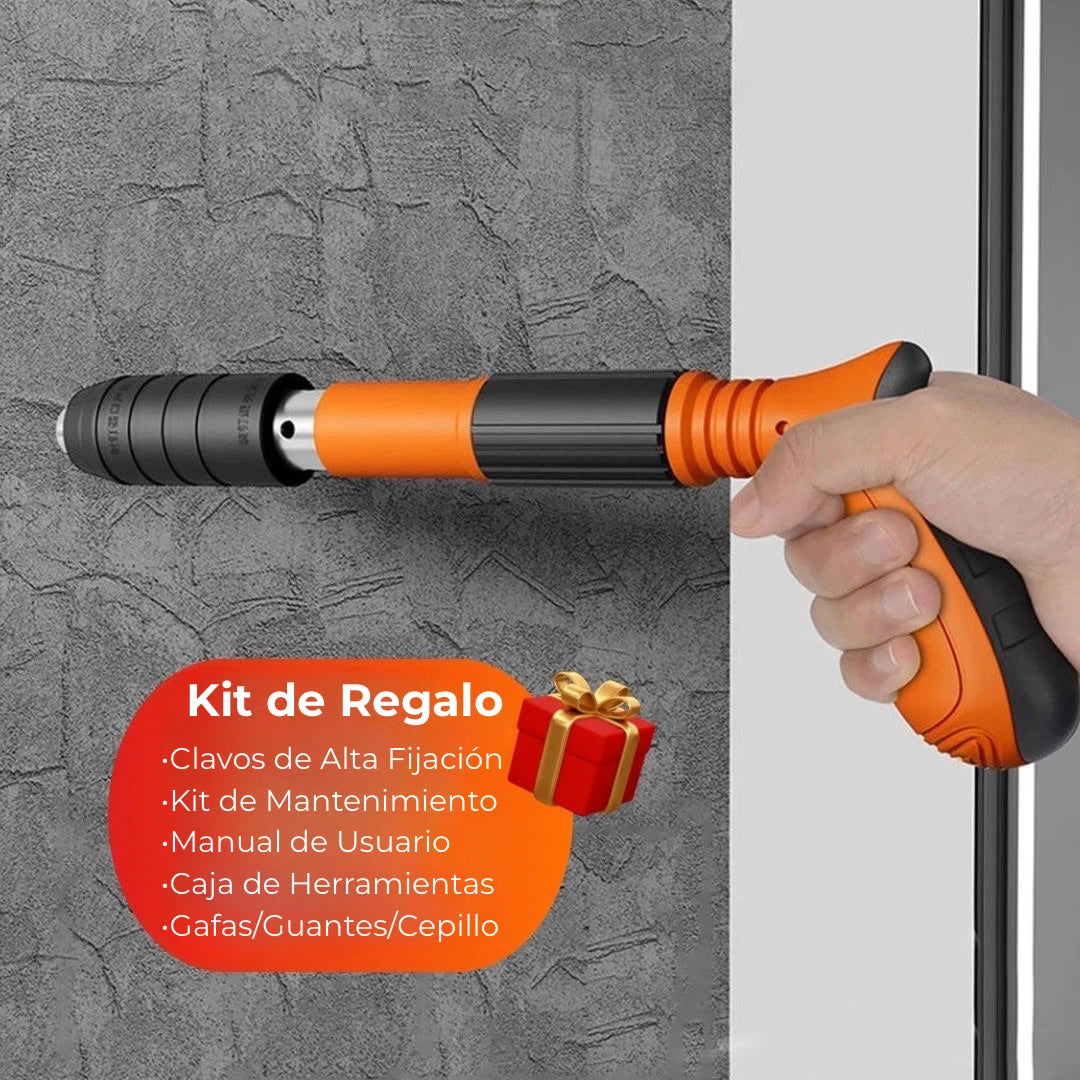 Pistola Fijadora de Clavos Portátil (Kit Protector y 20 Clavos Gratis🎁)