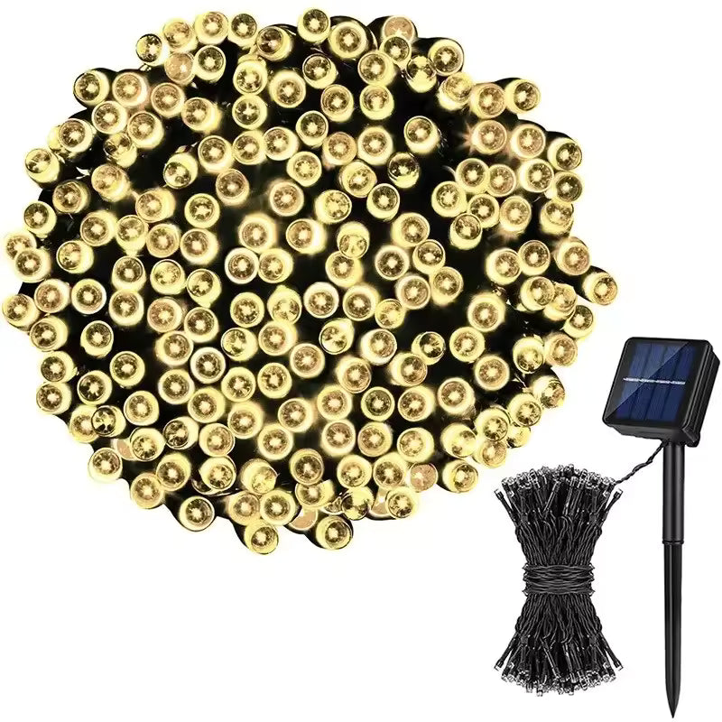 Guirnalda Solar 20 Metros – 170 LED (Promo 2×1 = 40M y 340LED en TOTAL 🤯)
