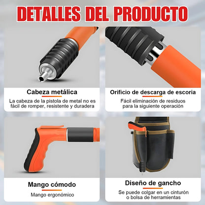 Pistola Fijadora de Clavos Portátil (Kit Protector y 20 Clavos Gratis🎁)